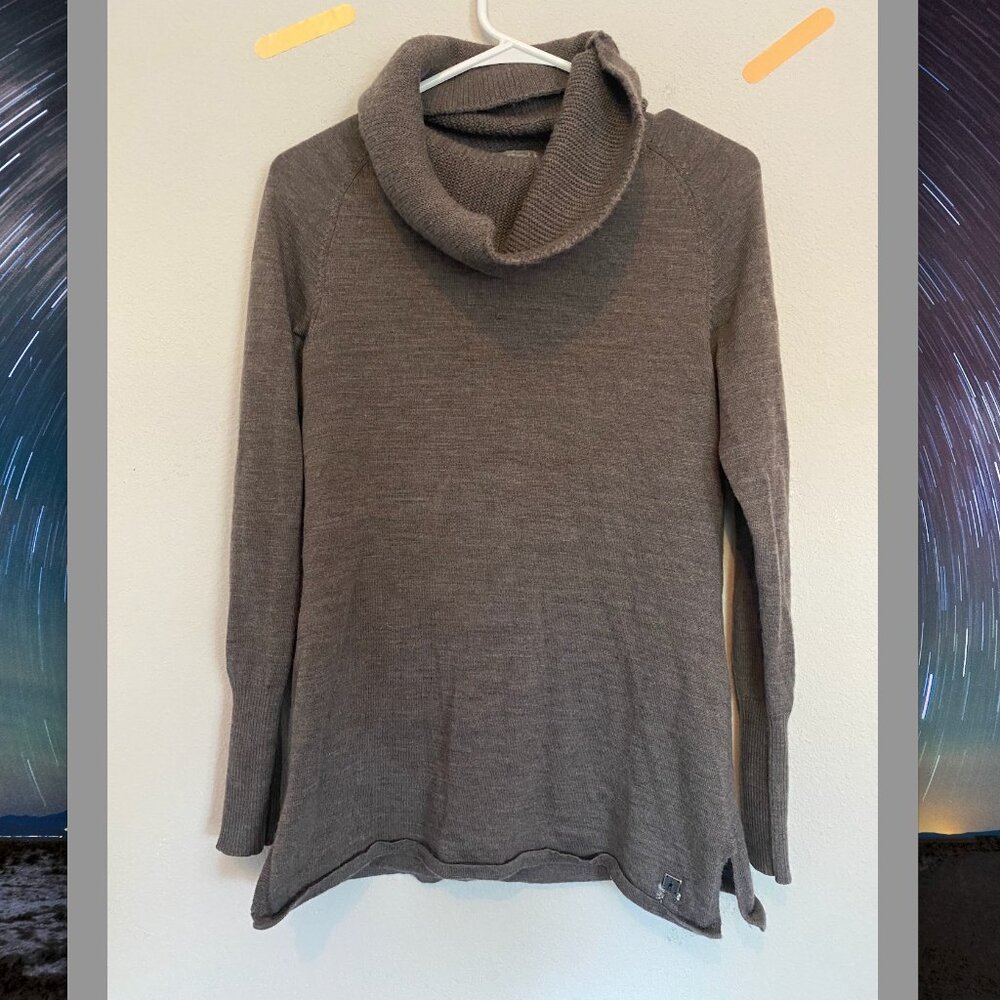 Smartwool Fawny Brown Cowl Neck Sweater